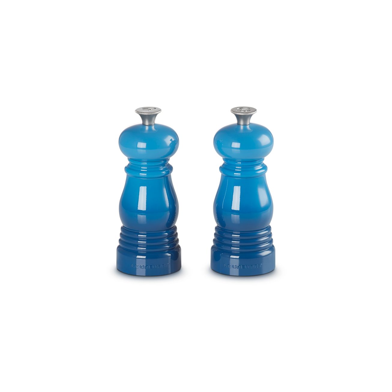 Le Creuset-Le Creuset Mini 11cm Set of Salt & Pepper Mills Marseille Blue